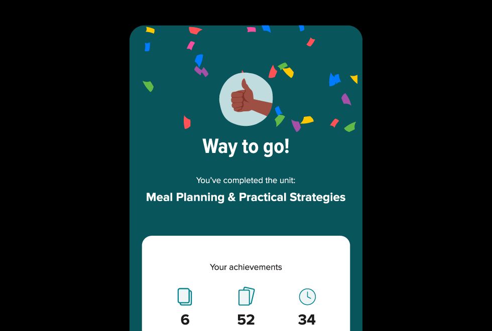 Support to turn goals into lasting habits