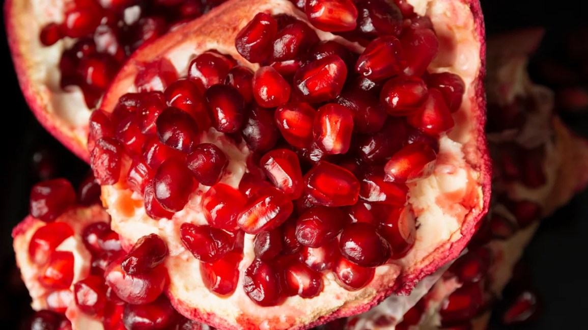 pomegranate cut open